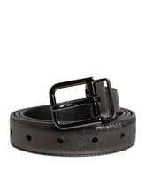 Dolce & Gabbana Black Leather Classic Metal Logo Buckle Belt